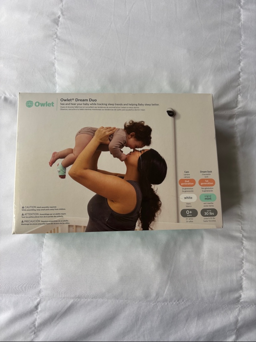 Owlet Dream Duo Baby Monitor & Smart Sock - White